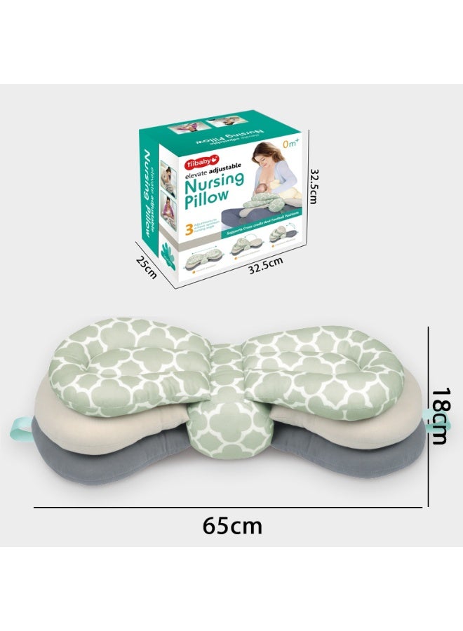 Nursing Pillow for Breastfeeding and Bottles, Ideal for Feeding Newborns 0-5 Months, 100% Cotton, Adjustable Support Cushion for Parent Use, Mom - Image 2